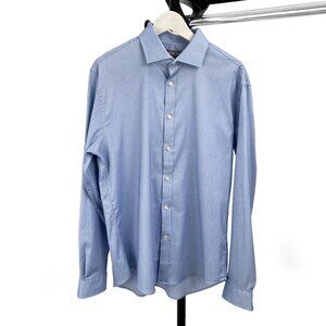 Michael Kors Men's Light Blue Solid Dress Shirt fit MD-LG 16.5 34/35 Long Sleeve